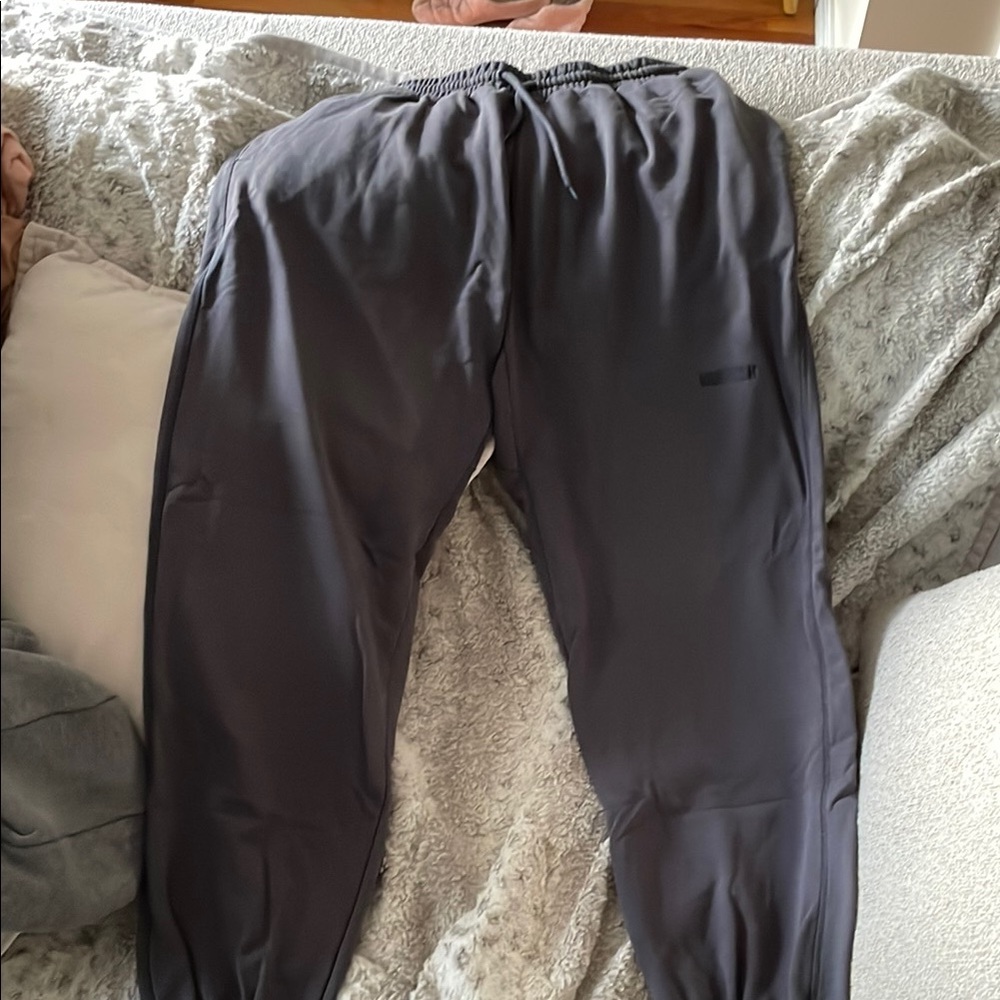 Black Relaxed Fit Sweatpants with Elastic Waistband